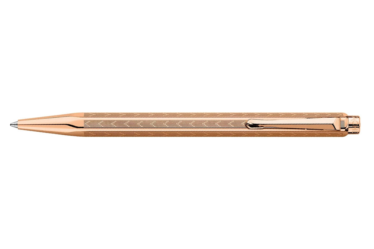 Caran D'Ache Ecridor Chevron Rose Gold Balpen 1 Caran D'Ache Ecridor Chevron Rose Gold Balpen
