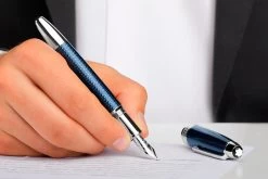 Montblanc Meisterstück Solitaire Blue Hour LeGrand Vulpen -Pen Winkel 112889 Montblanc Meisterstuck Solitaire LeGrand Blue Hour Fountain Pen 4