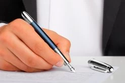 Montblanc Meisterstück Solitaire Doué Blue Hour Classique Vulpen -Pen Winkel 112893 Montblanc Meisterstuck Solitaire Doue Classique Blue Hour Fountain Pen 4