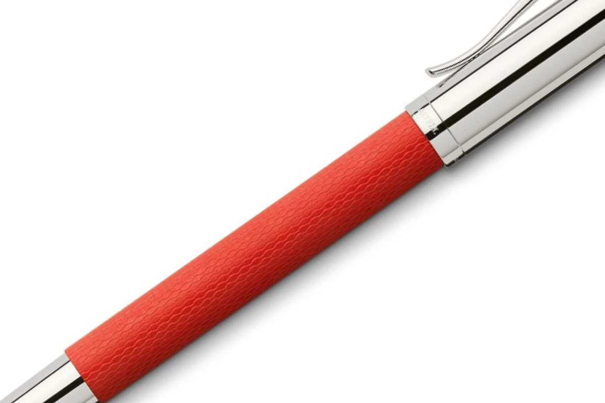 Graf Von Faber-Castell Guilloche India Red Vulpen 2 Graf Von Faber-Castell Guilloche India Red Vulpen - Afbeelding 2