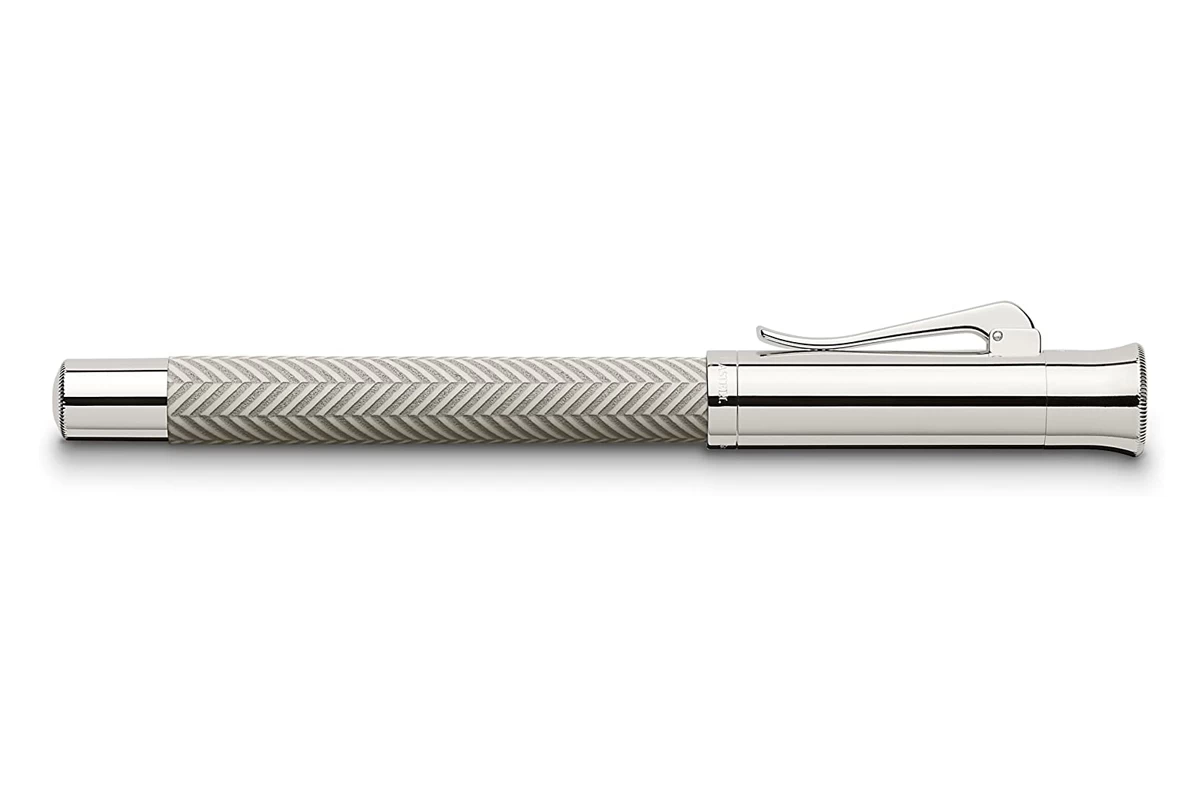 Graf Von Faber-Castell Guilloche Ciselé Light Grey Vulpen 3 Graf Von Faber-Castell Guilloche Ciselé Light Grey Vulpen - Afbeelding 3