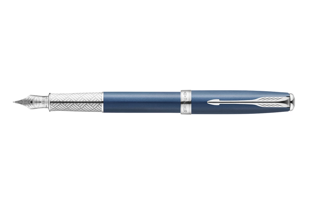 Parker® Parker Sonnet EXC Blauw Custom SHL 18K Vulpen 1 Parker® Parker Sonnet EXC Blauw Custom SHL 18K Vulpen