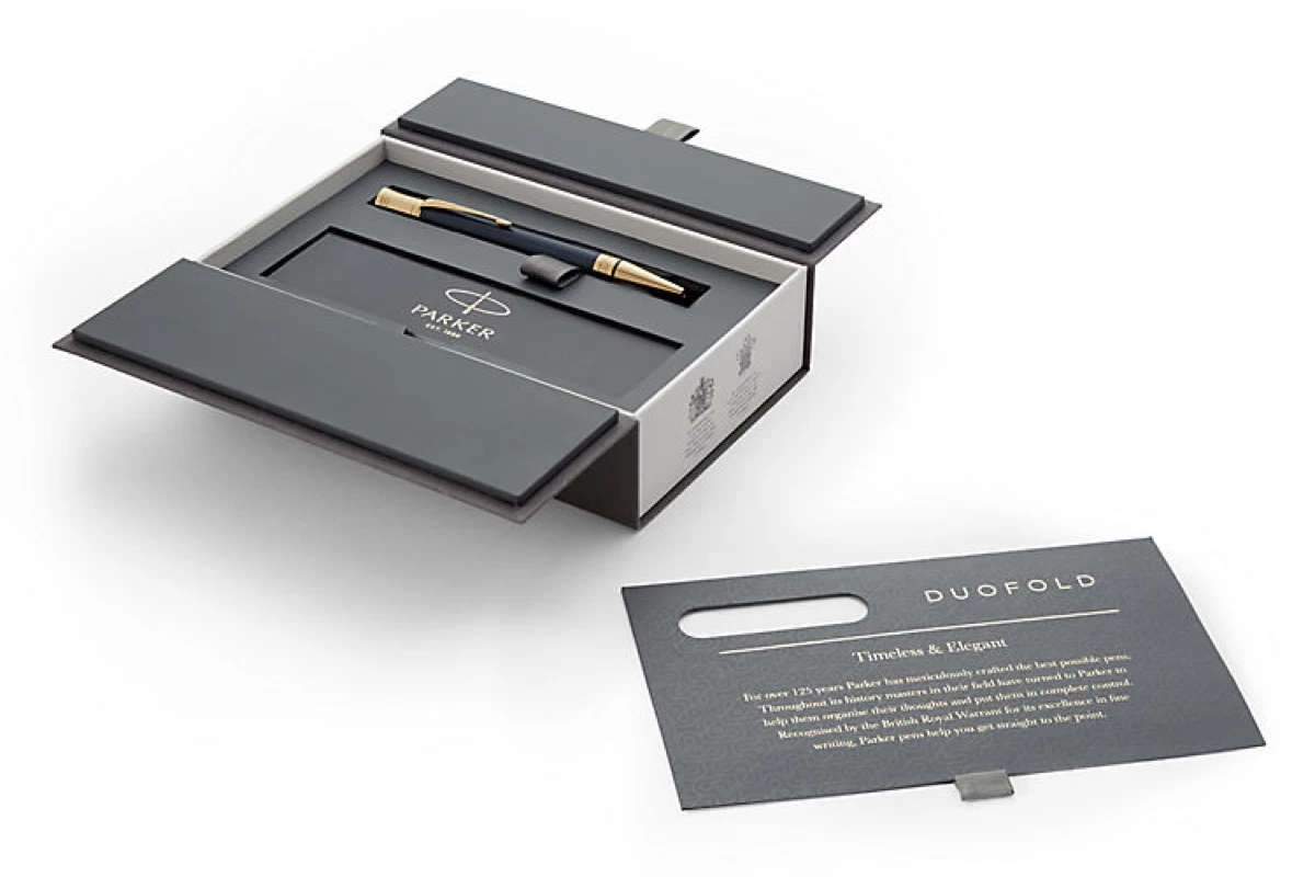 Parker® Parker Duofold Prestige Blue Chevron Balpen 3 Parker® Parker Duofold Prestige Blue Chevron Balpen - Afbeelding 3