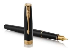 Parker® Parker Sonnet Duo Set Balpen & Vulpen Black GT -Pen Winkel 1931494 Parker Sonnet Black Lacquer GT Fountain pen 1 1
