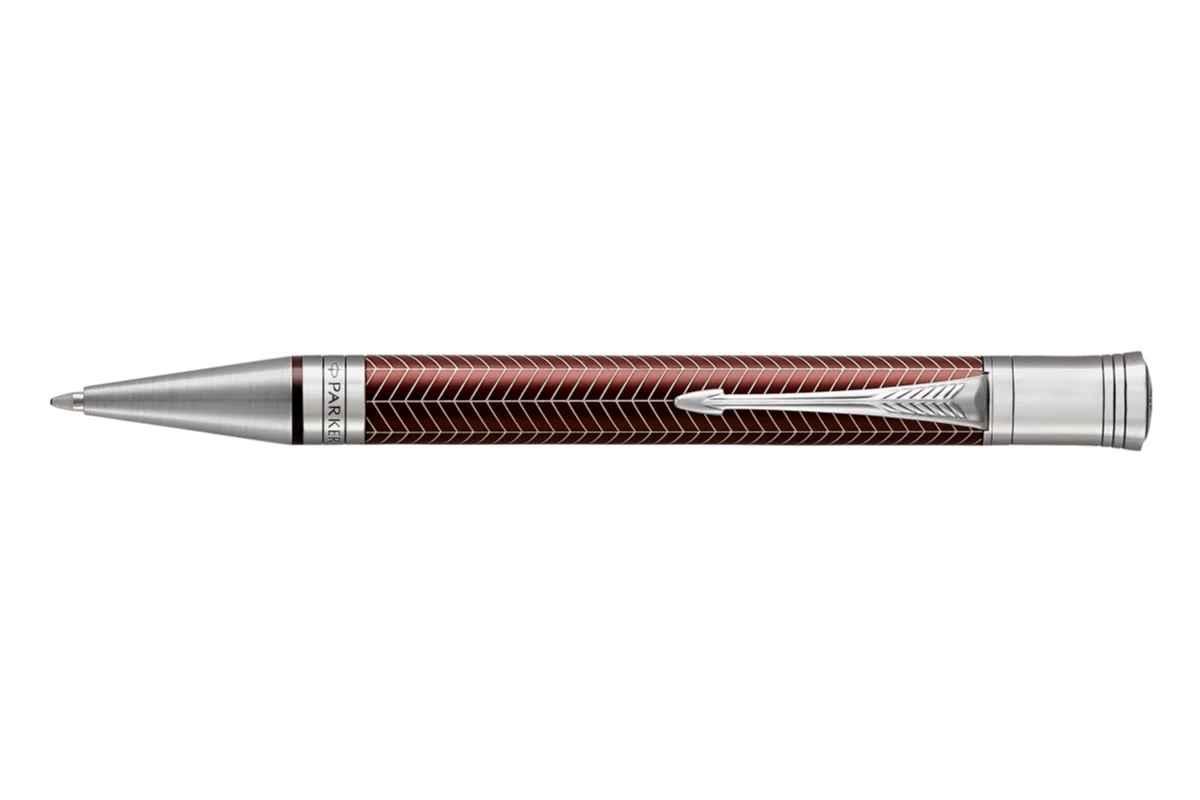 Parker® Parker Duofold Prestige Burgundy Chevron Balpen 1 Parker® Parker Duofold Prestige Burgundy Chevron Balpen