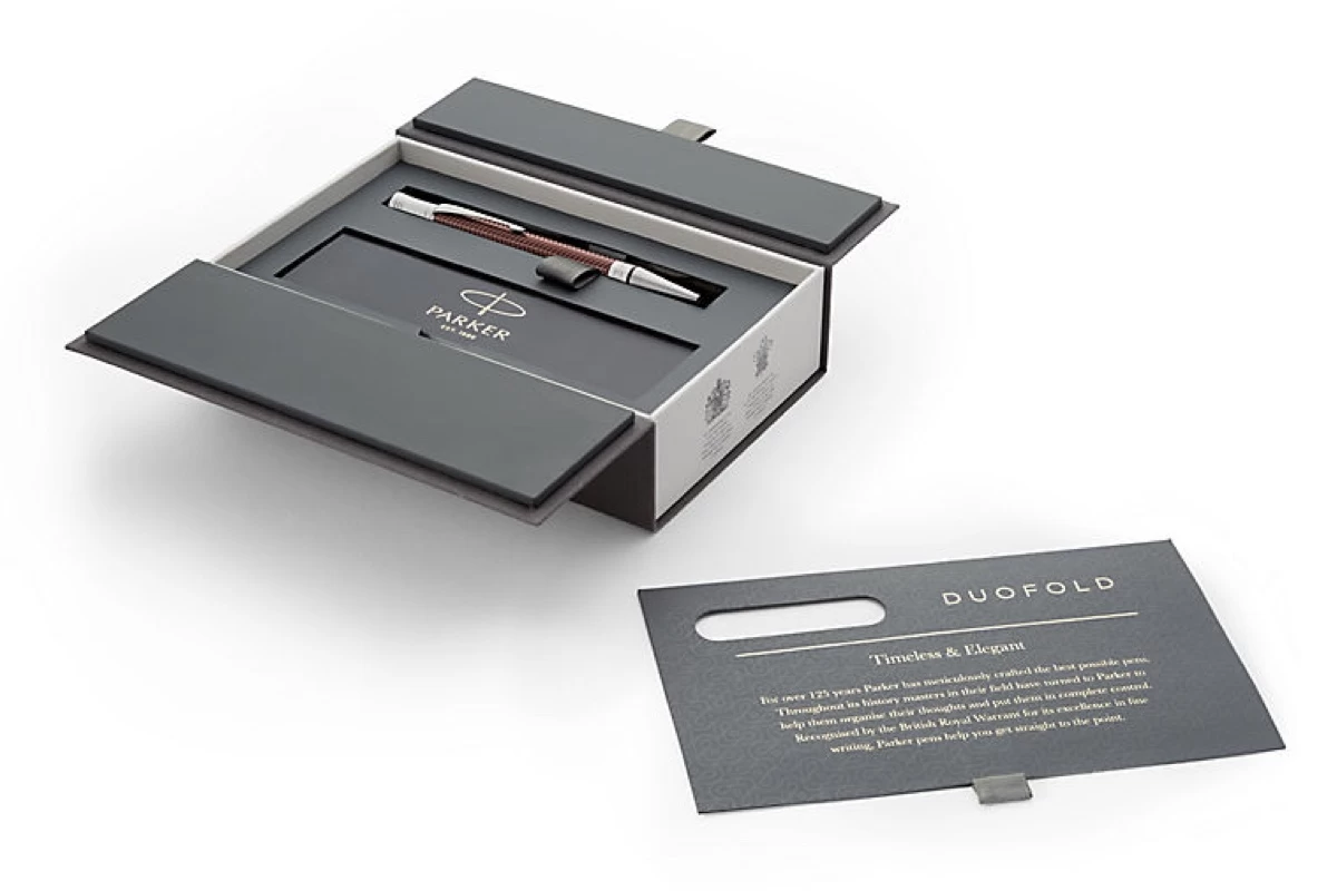 Parker® Parker Duofold Prestige Burgundy Chevron Balpen 3 Parker® Parker Duofold Prestige Burgundy Chevron Balpen - Afbeelding 3