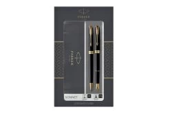 Parker® Parker Sonnet Duo Set Balpen & Vulpen Black GT