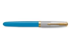 Parker® Parker 51 Premium Turquoise GT Vulpen -Pen Winkel 2169078 Parker 51 2022 Blue FP 6