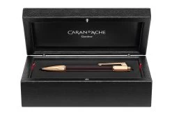 Caran D'Ache Varius Ebony Rose Gold Balpen -Pen Winkel Caran d Ache Varius Ebony Rosegold Ballpoint Pen 2