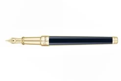 S.T. Dupont D Line Plume Windsor Blue Gold Trim Vulpen