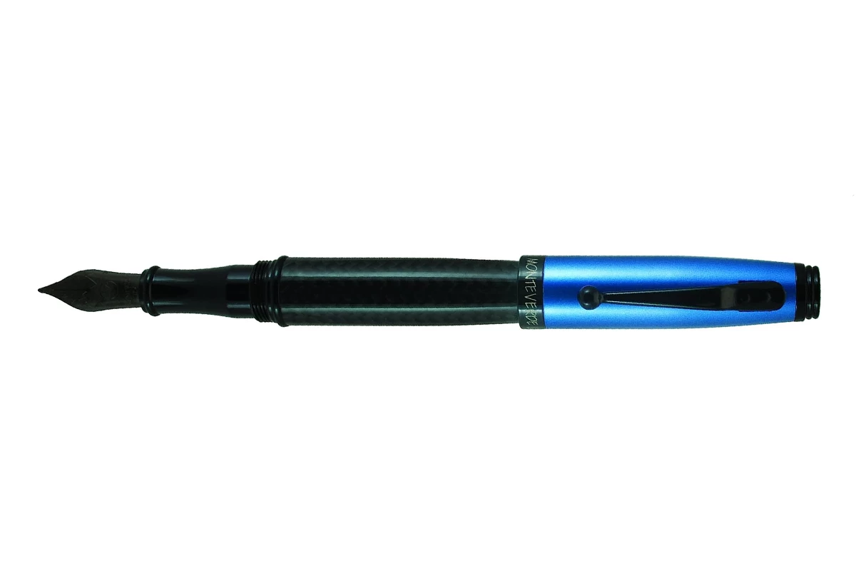 Monteverde Invincia Carbon Fiber Blue Vulpen 1 Monteverde Invincia Carbon Fiber Blue Vulpen