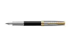 Parker® Parker Sonnet Metal Black GT 18K Vulpen